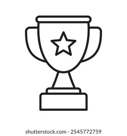 Icono de trofeo. Copa de trofeo, copa ganadora, icono de la copa de la victoria. Signo de símbolo de recompensa para Web y móvil.