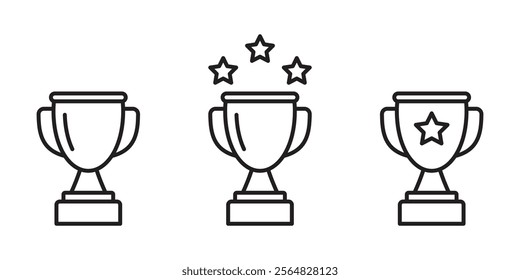 Trophy icon. Trophy cup, winner cup, victory cup icon. Reward symbol sign for web and mobile.