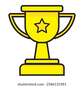 Trophy icon. Trophy cup, winner cup, victory cup icon. Reward symbol sign for web and mobile.