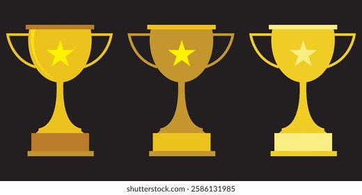 Trophy icon. Trophy cup, winner cup, victory cup icon. Reward symbol sign for web and mobile.