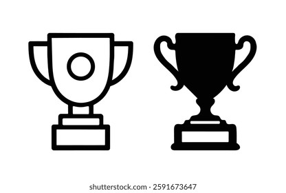 Trophy icon. Trophy cup, winner cup, victory cup icon. Reward symbol sign for web and mobile on white background