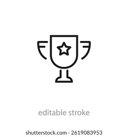Icono de trofeo. Copa de trofeo, copa ganadora, icono de la copa de la victoria.