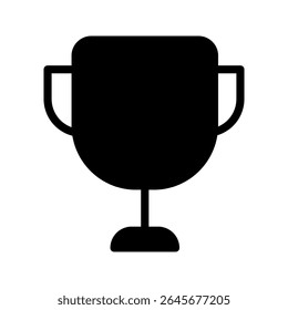 Trophy icon. Trophy cup, winner cup, victory cup icon. black line vector.