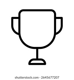 Trophy icon. Trophy cup, winner cup, victory cup icon. black line vector.