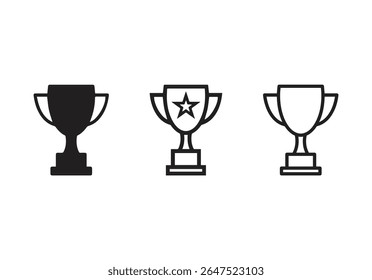 Ícone do troféu. Taça do troféu, taça do vencedor, ícone da taça da vitória. Sinal de símbolo de recompensa para web e celular