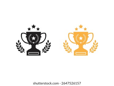 Ícone do troféu. Taça do troféu, taça do vencedor, ícone da taça da vitória. Sinal de símbolo de recompensa para web e celular