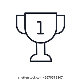 Icono de trofeo. Copa de trofeo, copa ganadora, icono de la copa de la victoria. Signo de símbolo de recompensa para Web y móvil.