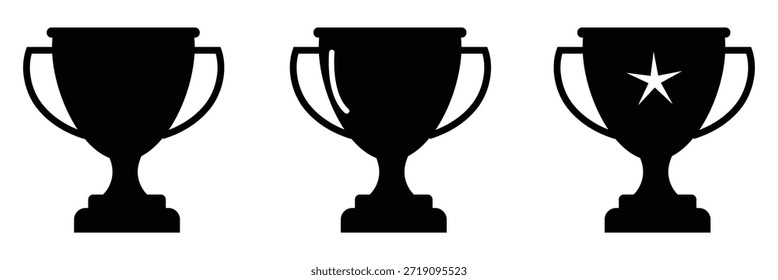 Ícone do troféu. Taça do troféu, taça do vencedor, ícone da taça da vitória. Sinal de símbolo de recompensa para eps 10 móvel e da Web