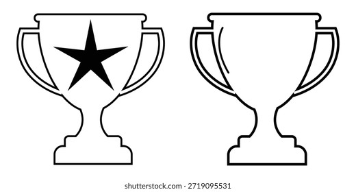 Icono de trofeo. Copa de trofeo, copa ganadora, icono de la copa de la victoria. Signo de símbolo de recompensa para Web y móvil eps 10