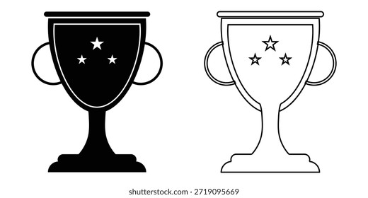 Trophy icon. Trophy cup, winner cup, victory cup icon. Reward symbol sign for web and mobile eps 10