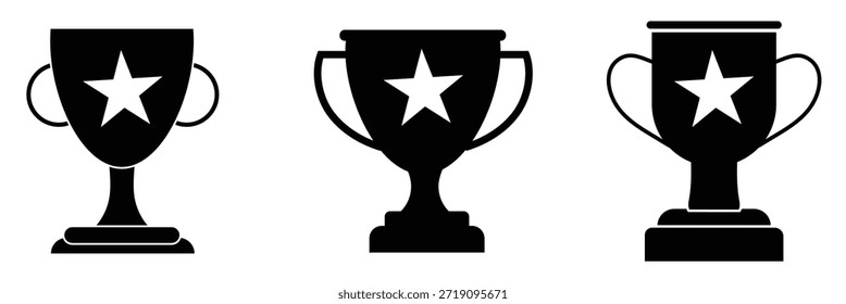 Ícone do troféu. Taça do troféu, taça do vencedor, ícone da taça da vitória. Sinal de símbolo de recompensa para eps 10 móvel e da Web