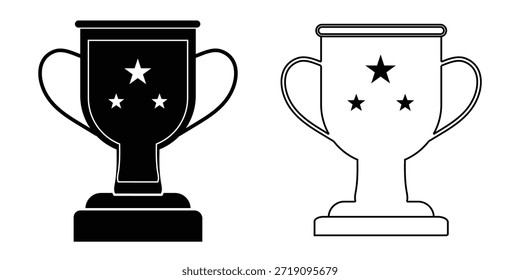 Ícone do troféu. Taça do troféu, taça do vencedor, ícone da taça da vitória. Sinal de símbolo de recompensa para eps 10 móvel e da Web