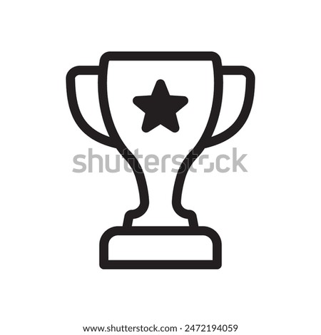 Trophy icon. Trophy cup, winner cup, victory cup icon. Reward symbol sign for web and mobile.