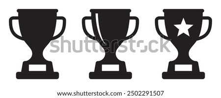 Trophy icon. Trophy cup, winner cup, victory cup icon. Reward symbol sign for web and mobile.