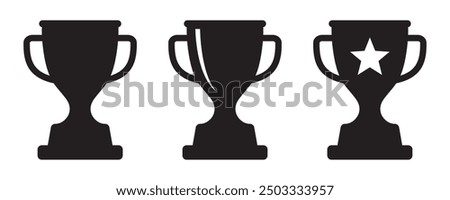 Trophy icon. Trophy cup, winner cup, victory cup icon. Reward symbol sign for web and mobile.