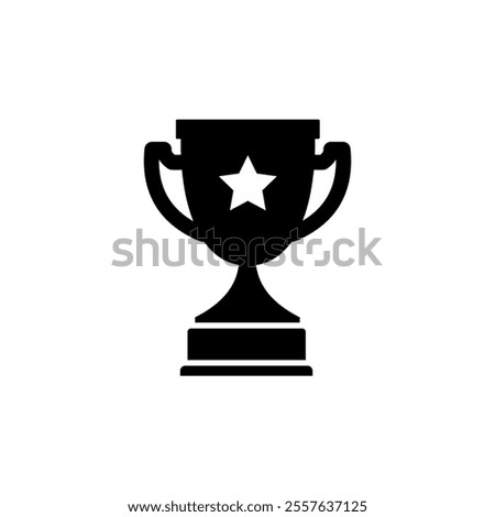 Trophy icon. Trophy cup, winner cup, victory cup icon. Reward symbol sign. Vector illustration.