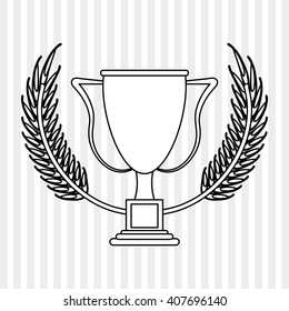 trophy icon design , editable vector