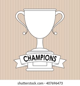 trophy icon design , editable vector