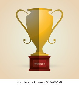 trophy icon design , editable vector