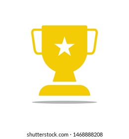 Trophy icon design. Flat illustration of trophy icon vector for web.