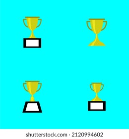 ilustración de diseño de iconos de trofeo con varios ornamentos, puede ser utilizada como símbolo de apreciación en una competencia, etc