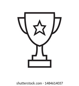 Trophy icon design. Trophy icon in line style design. Vector illustration.