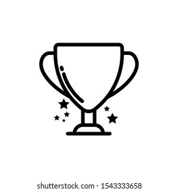 Trophy icon, design template vector