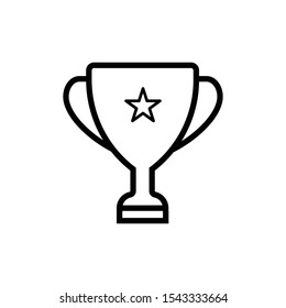 Trophy icon, design template vector