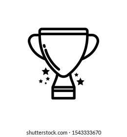 Trophy icon, design template vector