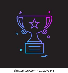 Trophy icon design vector