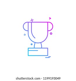 Trophy icon design vector