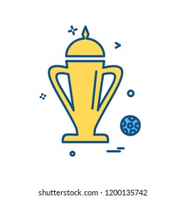 Trophy icon design vector