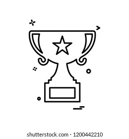 Trophy icon design vector