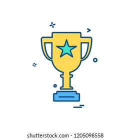 Trophy icon design vector