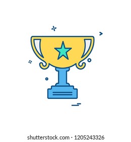 Trophy icon design vector