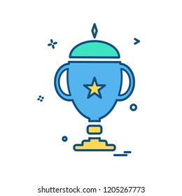 Trophy icon design vector