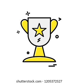 Trophy icon design vector