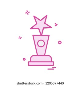 Trophy icon design vector