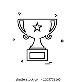 Trophy icon design vector