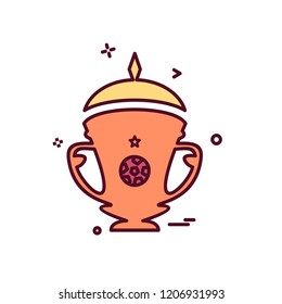 Trophy icon design vector