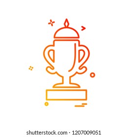 Trophy icon design vector