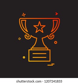 Trophy icon design vector