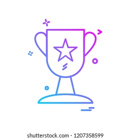 Trophy icon design vector