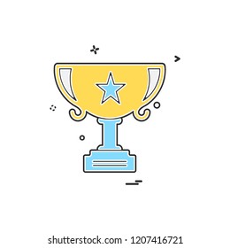 Trophy icon design vector