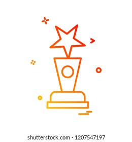 Trophy icon design vector