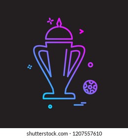 Trophy icon design vector