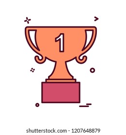 Trophy icon design vector