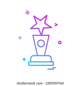 Trophy icon design vector