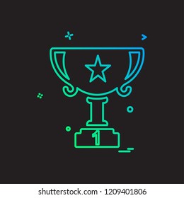 Trophy icon design vector