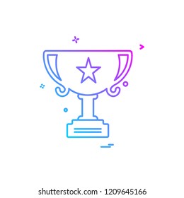 Trophy icon design vector